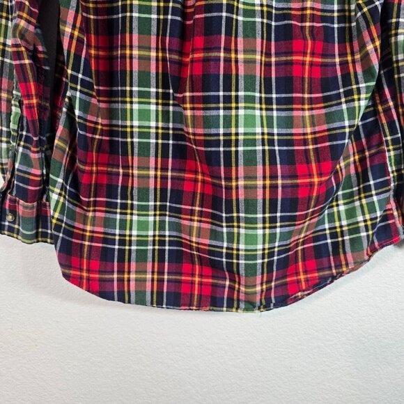 Pendleton Oceanside Plaid Button Up Shirt Long Sleeve Men Large Cotton Madras - Picture 6 of 13